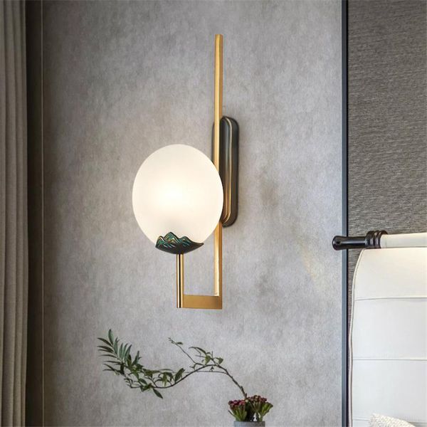 wall lamp chinese style round glass living room background decoration aisle corridor bedroom study simple art copper light
wall lamp chinese style round glass living room background decoration aisle corridor bedroom study simple art copper light