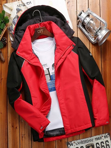 men color block letter patched raglan sleeve hooded thermal jacket without tee f3w2#, Black;brown
men color block letter patched raglan sleeve hooded thermal jacket without tee f3w2#, Black;brown