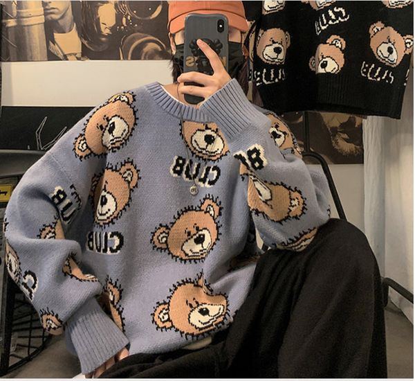 men's sweaters male animated harajuku sweater, heavy bear hip hop, plus size, casual for couple 2dt7, White;black
men's sweaters male animated harajuku sweater, heavy bear hip hop, plus size, casual for couple 2dt7, White;black