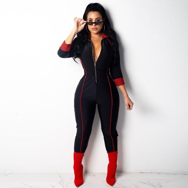 women's jumpsuits & rompers long sleeve jumpsuit outfit front zip women pants turtleneck clothing jumpersuit one piece overalls tracksu, Black;white
women's jumpsuits & rompers long sleeve jumpsuit outfit front zip women pants turtleneck clothing jumpersuit one piece overalls tracksu, Black;white