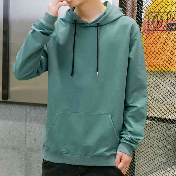men's solid color sweater hoodie pullover long sve casual loose youth 2021 spring new fashion brand cloth, Black
men's solid color sweater hoodie pullover long sve casual loose youth 2021 spring new fashion brand cloth, Black