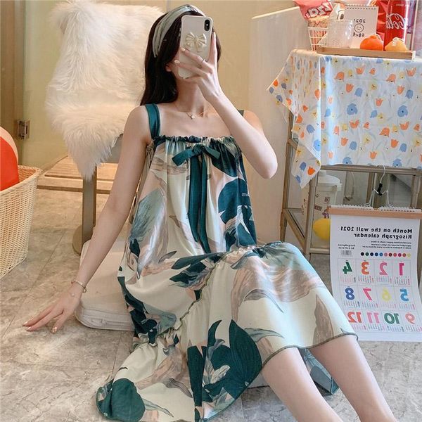 women's sleepwear women nightgown cotton night dress bow strap casual home clothes shirt floral print girl nightwear, Black;red
women's sleepwear women nightgown cotton night dress bow strap casual home clothes shirt floral print girl nightwear, Black;red