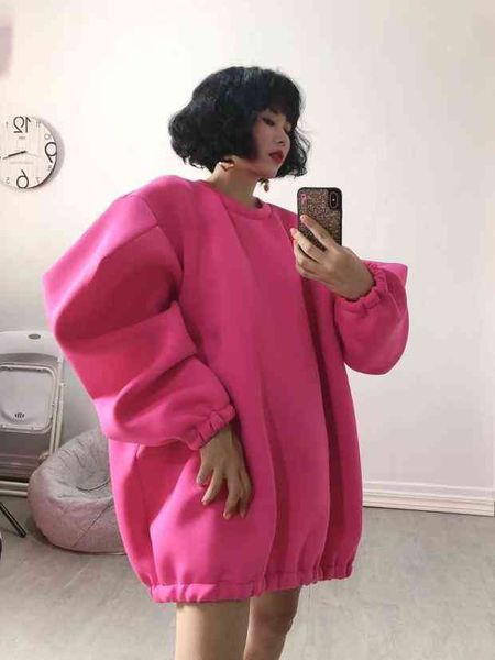 women's hoodies & sweatshirts superaen design solid plus size o neck puff sleeve loose thick suit dress autumn/winter sweatshirt tc7w, Black
women's hoodies & sweatshirts superaen design solid plus size o neck puff sleeve loose thick suit dress autumn/winter sweatshirt tc7w, Black