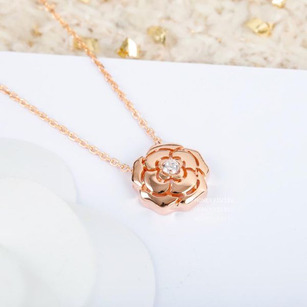 chains fashion designer camellia rose gold crystal necklace for women luxury jewelry trends wedding fine gifts, Silver
chains fashion designer camellia rose gold crystal necklace for women luxury jewelry trends wedding fine gifts, Silver