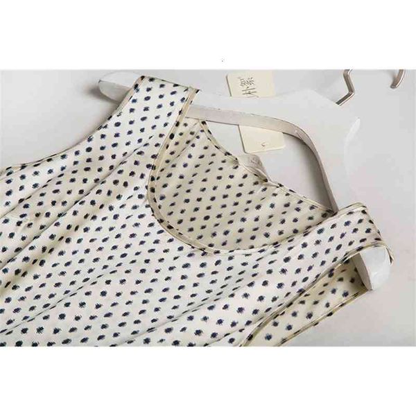 camis women's satin cream dot prints silk sleeveless round neck shirt underlining outdoor vest, White
camis women's satin cream dot prints silk sleeveless round neck shirt underlining outdoor vest, White