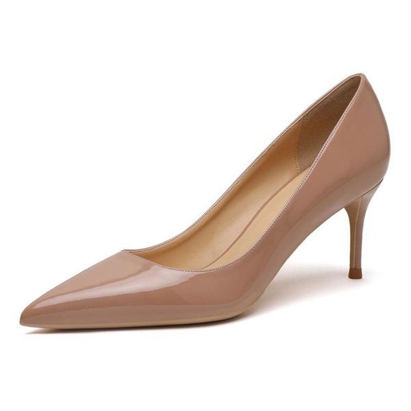 dress shoes 2021 spring fashion beige women's patent leather woman high heel 6.5cm, Black
dress shoes 2021 spring fashion beige women's patent leather woman high heel 6.5cm, Black