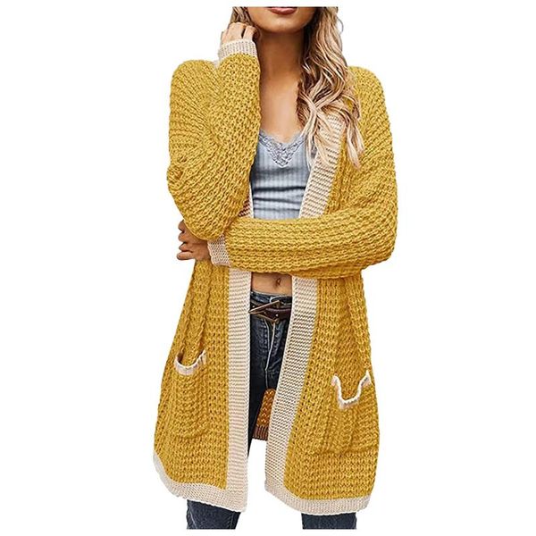 women's knits & tees 2021 women long cardigans winter wool cardigan solid patchwork mid length knittwear sweater loose thick coat, White
women's knits & tees 2021 women long cardigans winter wool cardigan solid patchwork mid length knittwear sweater loose thick coat, White