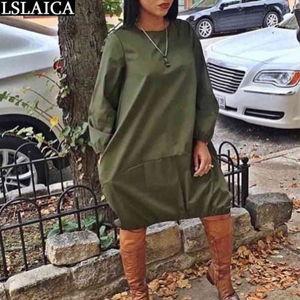 fashion knee-length dress solid color long sleeve arrival dresses for women o neck patchwork casual losse sukienka damska 210520, Black;gray
fashion knee-length dress solid color long sleeve arrival dresses for women o neck patchwork casual losse sukienka damska 210520, Black;gray