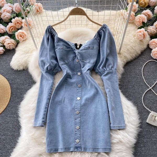 casual dresses singreiny women retro denim dress 2021 design long sleeve v neck a-line autumn fashion korean streetwear short, Black;gray
casual dresses singreiny women retro denim dress 2021 design long sleeve v neck a-line autumn fashion korean streetwear short, Black;gray
