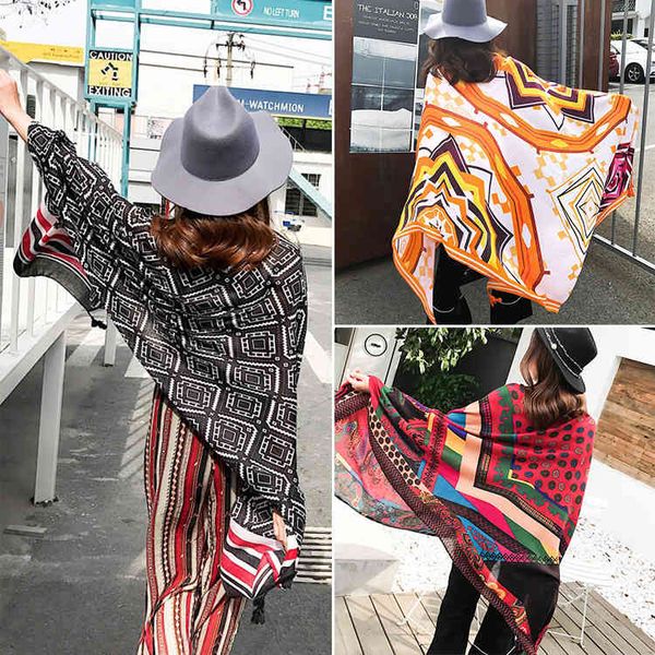 seaside tourism sunscreen sunshade oversized beach towel spring, summer and autumn national style shawl scarf dual-purpose female, Silver
seaside tourism sunscreen sunshade oversized beach towel spring, summer and autumn national style shawl scarf dual-purpose female, Silver