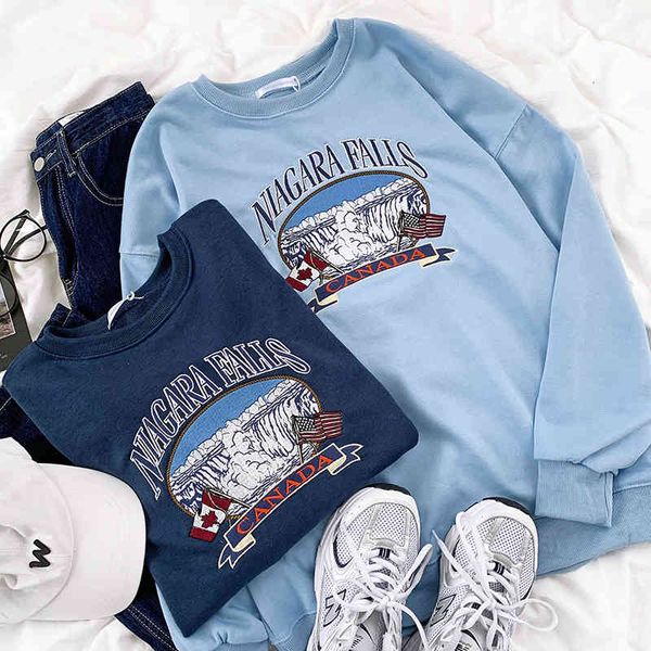 american nostalgia embroidery women round neck loose simple long sleeve sweatshirt 74vl, Black
american nostalgia embroidery women round neck loose simple long sleeve sweatshirt 74vl, Black