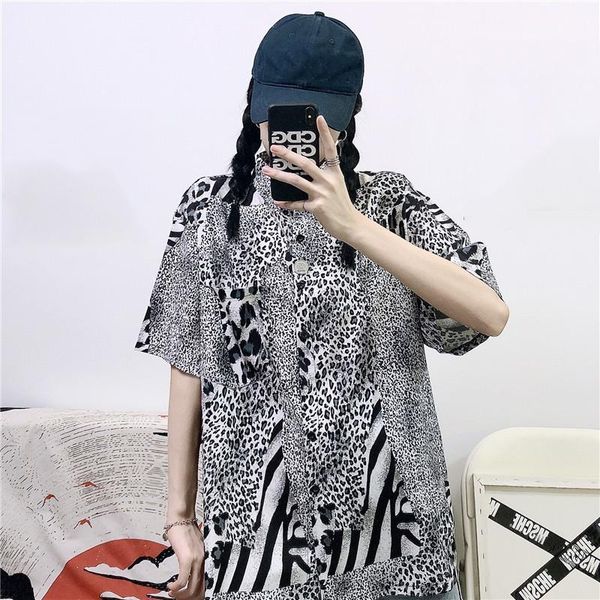 summer chiffon shirt women fashion contrast color leopard harajuku cartoon animal vintage loose short sleeve blouse women's blouses & s, White
summer chiffon shirt women fashion contrast color leopard harajuku cartoon animal vintage loose short sleeve blouse women's blouses & s, White