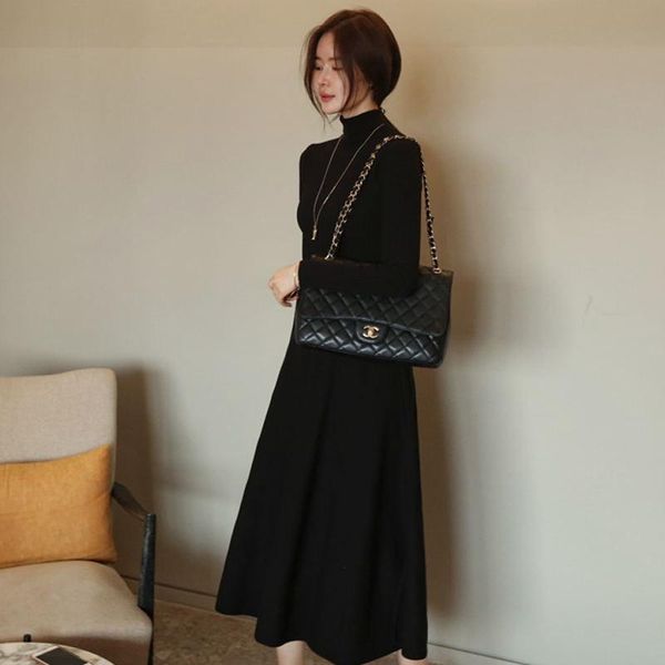 casual dresses elegant korean winter vestidos women office knitted dress thickening turtlenect warm long female black sweater, Black;gray
casual dresses elegant korean winter vestidos women office knitted dress thickening turtlenect warm long female black sweater, Black;gray