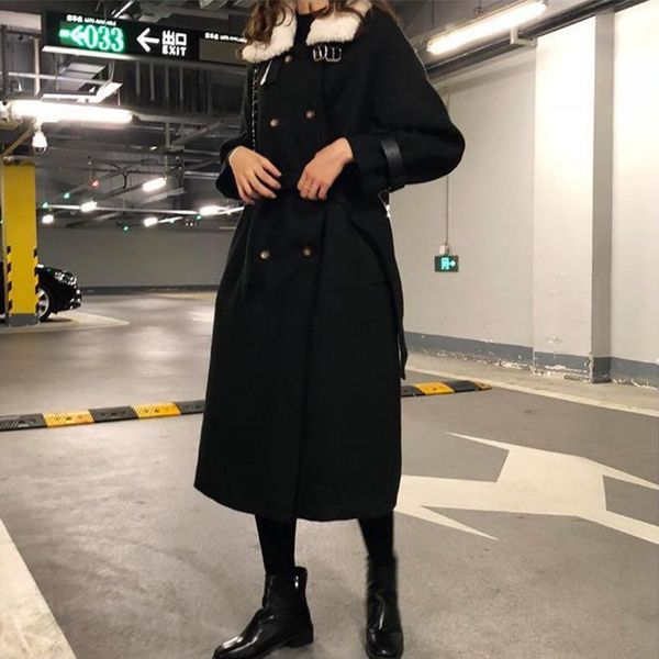 winter casual coat women loose wool blend trench stand-up collar double breasted outerwear ladies black clothes female y536 women's & b
winter casual coat women loose wool blend trench stand-up collar double breasted outerwear ladies black clothes female y536 women's & b