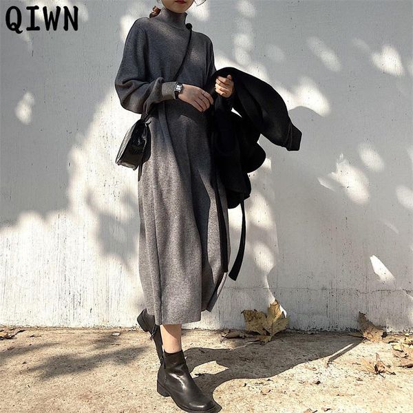 casual dresses one piece turtleneck sweater dress autumn thick women lantern sleeve pullover knit female winter cashmere midi, Black;gray
casual dresses one piece turtleneck sweater dress autumn thick women lantern sleeve pullover knit female winter cashmere midi, Black;gray