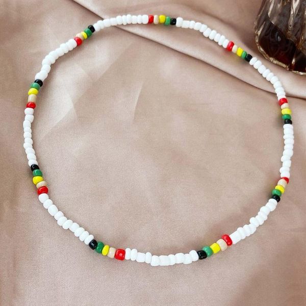 chokers bohemian colorful bead choker necklace for women handmade simple beach jewelry short necklaces collares femme, Golden;silver
chokers bohemian colorful bead choker necklace for women handmade simple beach jewelry short necklaces collares femme, Golden;silver