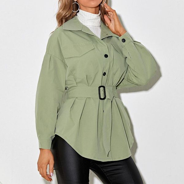 women's blouses & shirts 2021 fashion elegant women with belt loose cotton solid long sleeve green, White
women's blouses & shirts 2021 fashion elegant women with belt loose cotton solid long sleeve green, White