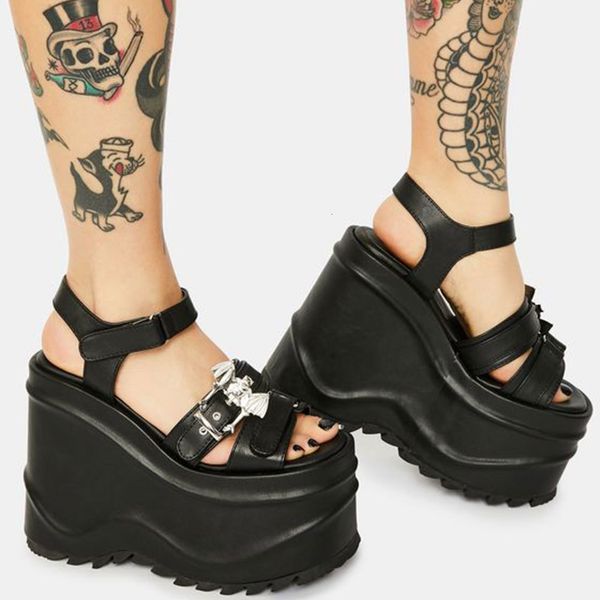 sandals 2021 luxury brand design big size 43 fashion ins gothic cosplay chunky platform high heels summer wedges shoes women 589f, Black
sandals 2021 luxury brand design big size 43 fashion ins gothic cosplay chunky platform high heels summer wedges shoes women 589f, Black
