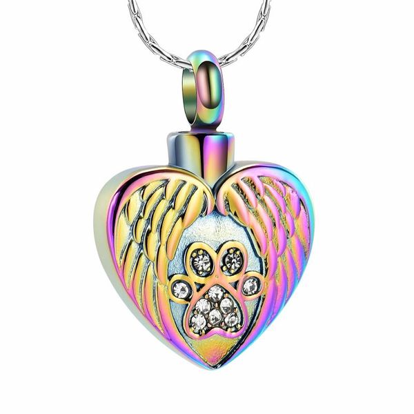 pendant necklaces heart urn cremation necklace for ashes stainless steel angel wing print keepsake memorial pet dog cat ash holder, Silver
pendant necklaces heart urn cremation necklace for ashes stainless steel angel wing print keepsake memorial pet dog cat ash holder, Silver