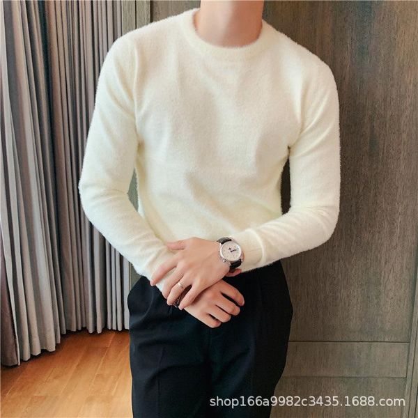 sweater men's t-shirt long sleeve 2021 korean fashion round neck winter slim warm base shirt sweaters, White;black
sweater men's t-shirt long sleeve 2021 korean fashion round neck winter slim warm base shirt sweaters, White;black