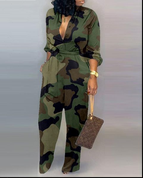 camouflage print one piece women rompers fall long sleeve deep v neck button up party club womens jumpsuit, Black;white
camouflage print one piece women rompers fall long sleeve deep v neck button up party club womens jumpsuit, Black;white
