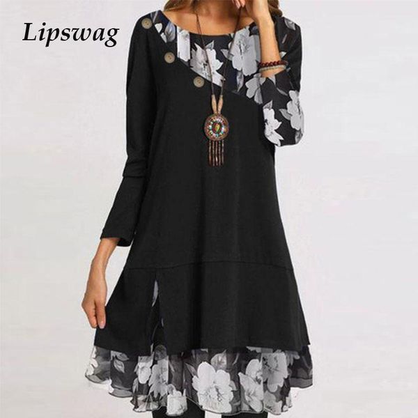 retro casual floral print patchwork autumn dress 2021 spring long sleeve button a-line dresses women elegant o neck party, Black;gray
retro casual floral print patchwork autumn dress 2021 spring long sleeve button a-line dresses women elegant o neck party, Black;gray