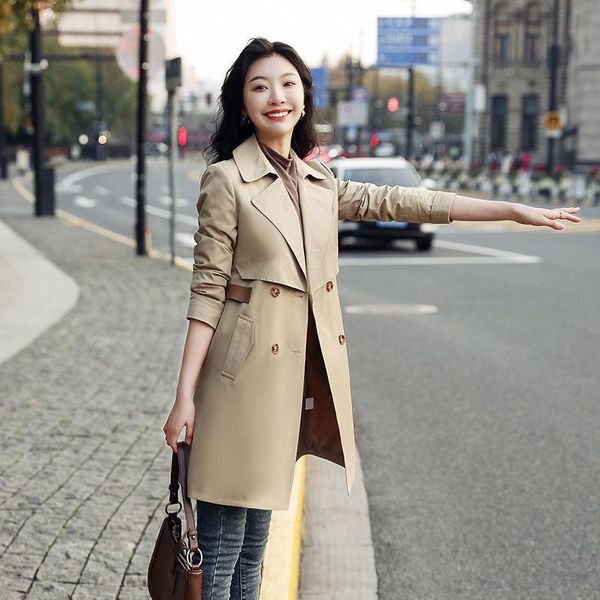 women's trench coats women 2021 spring autumn fashion long coat female double breasted casual slim loose lady chic outerwear x116, Tan;black
women's trench coats women 2021 spring autumn fashion long coat female double breasted casual slim loose lady chic outerwear x116, Tan;black