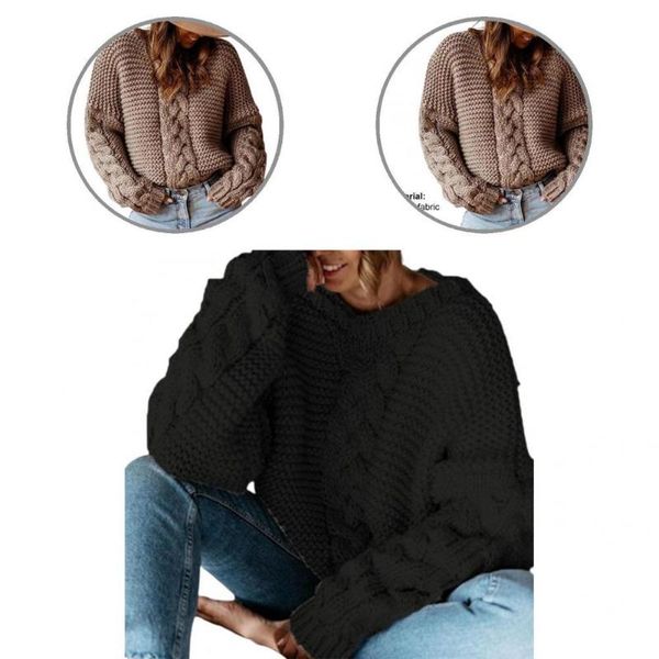 women's sweaters sweater crew neck pure color all match thick top, White;black
women's sweaters sweater crew neck pure color all match thick top, White;black