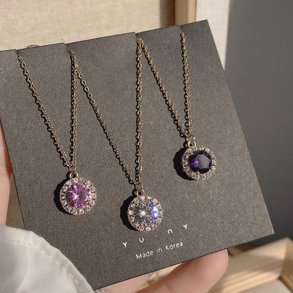 pendant necklaces vintage gold color round crystal necklace for women fashion rhinestone zircon clavicle chain design jewelry gift, Silver
pendant necklaces vintage gold color round crystal necklace for women fashion rhinestone zircon clavicle chain design jewelry gift, Silver