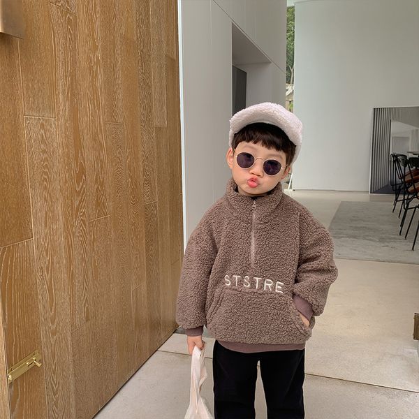 winter fashion boys letters embroidery stand collar fleece sweatshirts children warm lining casual hoodies 210508, Black
winter fashion boys letters embroidery stand collar fleece sweatshirts children warm lining casual hoodies 210508, Black