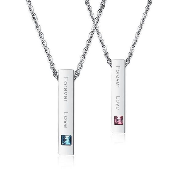 pendant necklaces forever love couple necklace square cubic zirconia women men gift for anniversary christmas, Silver
pendant necklaces forever love couple necklace square cubic zirconia women men gift for anniversary christmas, Silver