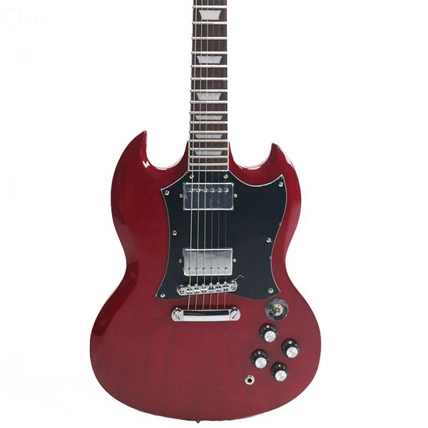 6 strings electric guitar flamed mahogany body black pickguard chrome hardware mahogany neck rosewood fingerboard
6 strings electric guitar flamed mahogany body black pickguard chrome hardware mahogany neck rosewood fingerboard