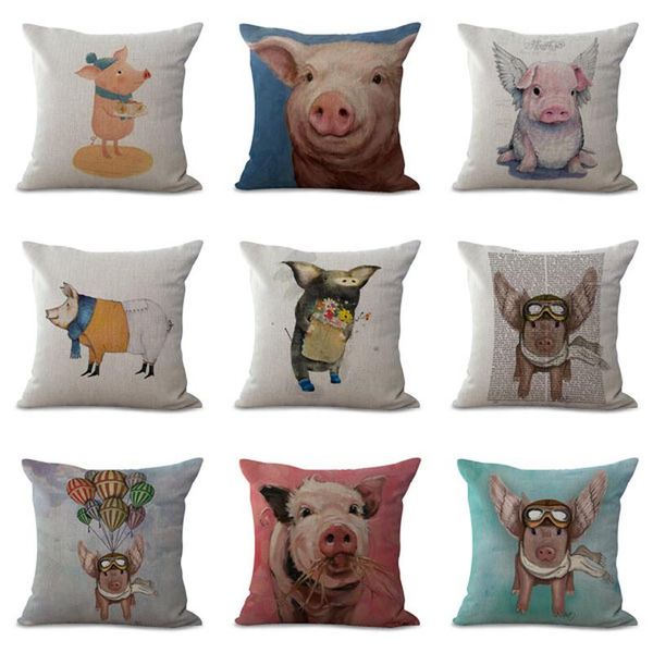cushion/decorative pillow factory direct cute pig print linen sofa cushion cover bed pillowcases living room decoration pillowcase car seat
cushion/decorative pillow factory direct cute pig print linen sofa cushion cover bed pillowcases living room decoration pillowcase car seat