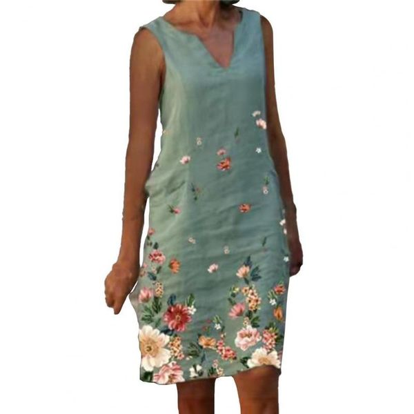 casual dresses 60% summer women dress v neck floral print sleeveless loose knee-length for work, Black;gray
casual dresses 60% summer women dress v neck floral print sleeveless loose knee-length for work, Black;gray