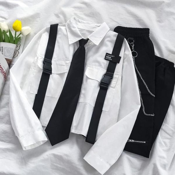 women's blouses & shirts ybyr harajuka women and feminine tie pocket casual white turn-down collar ol style female streetwear
women's blouses & shirts ybyr harajuka women and feminine tie pocket casual white turn-down collar ol style female streetwear
