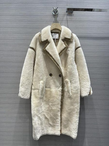 women's wool & blends the 2021 lapel four grain of buckle long fur coat 1020, Black
women's wool & blends the 2021 lapel four grain of buckle long fur coat 1020, Black