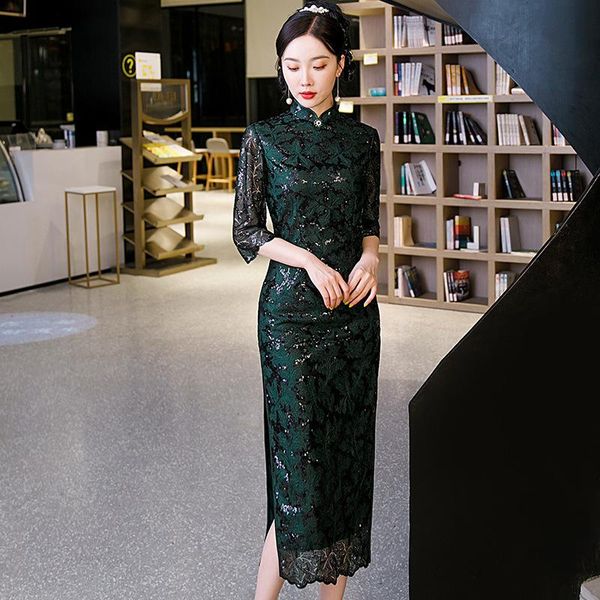 ethnic clothing green lace women cheongsam elegant evening party qipao slim plus size vestidos exquisite mandarin collar lady robe gown, Red
ethnic clothing green lace women cheongsam elegant evening party qipao slim plus size vestidos exquisite mandarin collar lady robe gown, Red