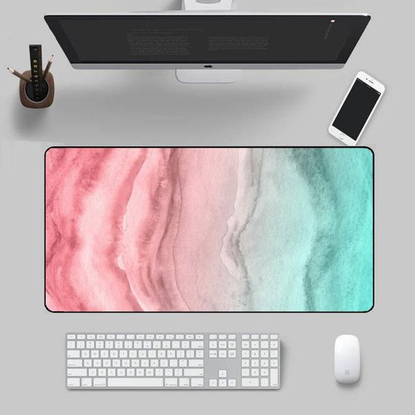mouse pads & wrist rests watercolor agate large pattern pink and green pad gaming non-slip desk mat for office/home
mouse pads & wrist rests watercolor agate large pattern pink and green pad gaming non-slip desk mat for office/home