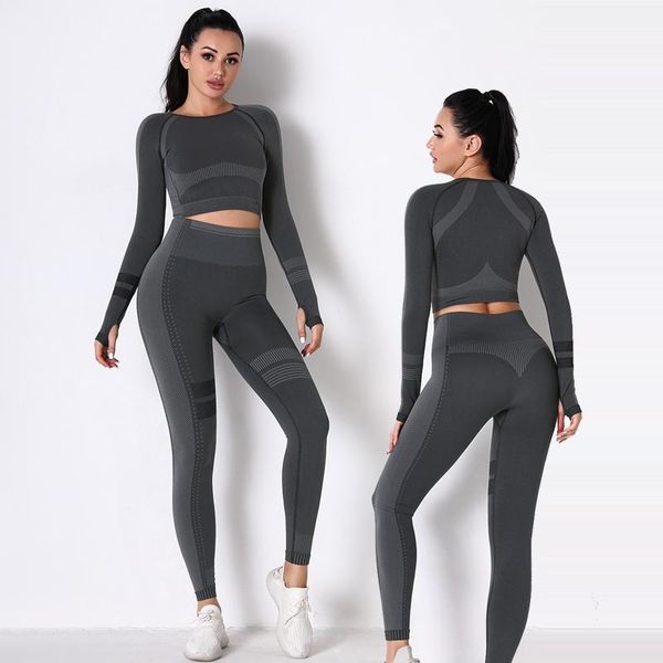 yoga outfit women seamless set gym suit workout clothes long sleeve crop high waist leggings 2 piece fitness sports wear
yoga outfit women seamless set gym suit workout clothes long sleeve crop high waist leggings 2 piece fitness sports wear
