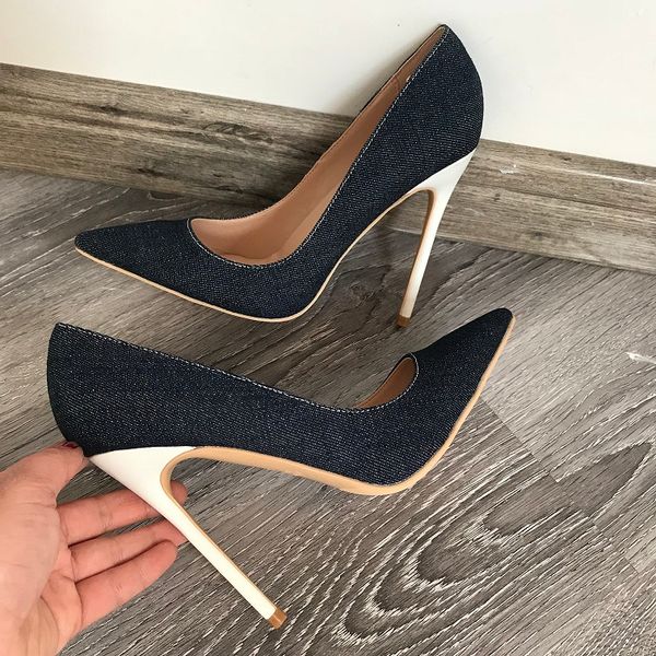 2021 real p pumps lady denim point toe high heels shoes pumps stilettos 1, Black
2021 real p pumps lady denim point toe high heels shoes pumps stilettos 1, Black