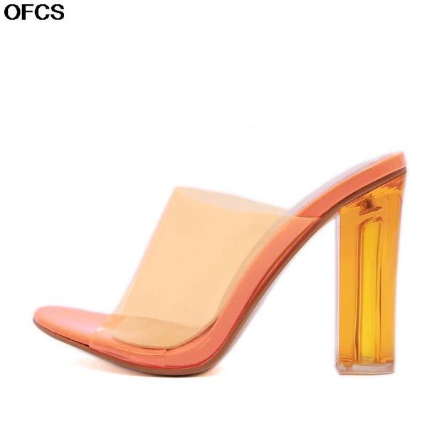 slippers high heel crystal women sandals orange purple pvc transparent open toes heels size 35-42 shoes, Black
slippers high heel crystal women sandals orange purple pvc transparent open toes heels size 35-42 shoes, Black