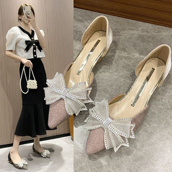 luxury dress shoes bow high women's thin heels 2021 summer korean lace pointed single wedding sho mh, Black
luxury dress shoes bow high women's thin heels 2021 summer korean lace pointed single wedding sho mh, Black
