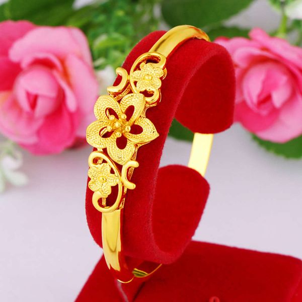 vietnam shajin jewelry rich flower gold plated 24k fashion clover imitation lotus bracelet, Black
vietnam shajin jewelry rich flower gold plated 24k fashion clover imitation lotus bracelet, Black