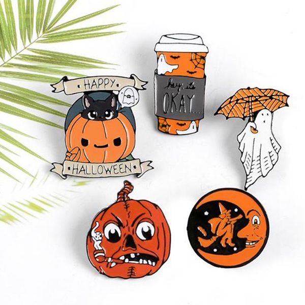 pins, brooches 1pcs halloween enamel pin coffee moon ghost pumpkin umbrella backpack clothes lapel gift, Gray
pins, brooches 1pcs halloween enamel pin coffee moon ghost pumpkin umbrella backpack clothes lapel gift, Gray