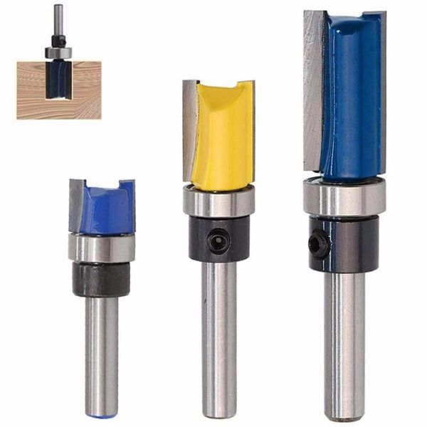professional drill bits haicar 3pc 1/4 inch shank flush trim router bearing bit 6.35mm trimmer cleaning for wood
professional drill bits haicar 3pc 1/4 inch shank flush trim router bearing bit 6.35mm trimmer cleaning for wood