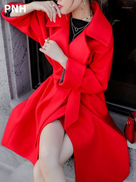 women's wool & blends red coat mid long marriage korean version woolen sweater autumn winter 2021, Black
women's wool & blends red coat mid long marriage korean version woolen sweater autumn winter 2021, Black