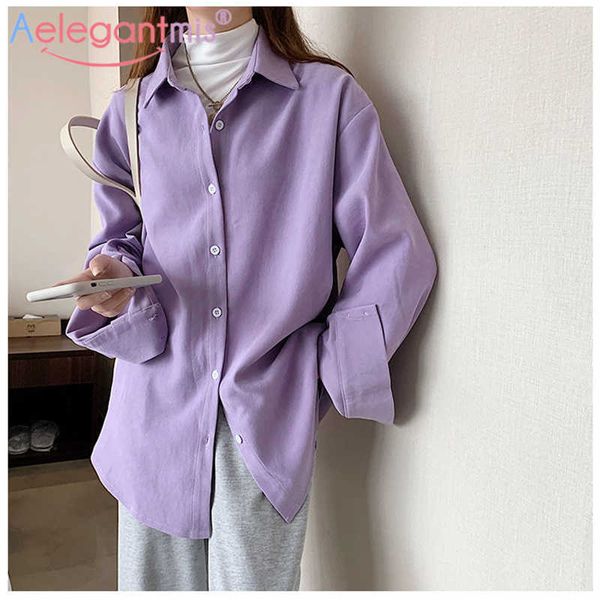 aelegantmis spring women solid blouse shirt classic color long sleeve simple fashion female all match korean 210607, White
aelegantmis spring women solid blouse shirt classic color long sleeve simple fashion female all match korean 210607, White