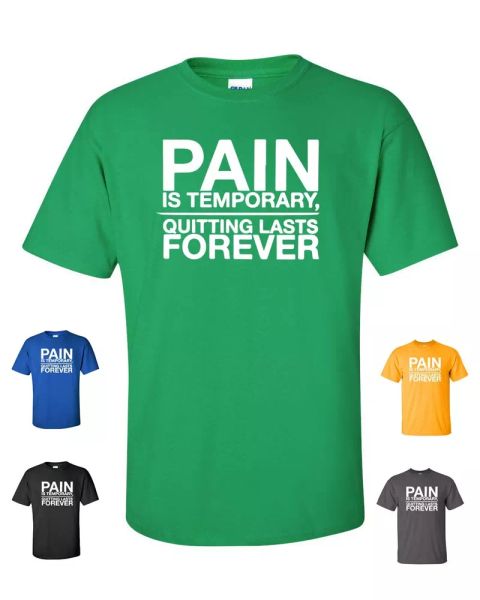 pain is temporary quitting lasts forever workout crossfit gym men's tee shirt217, White;black
pain is temporary quitting lasts forever workout crossfit gym men's tee shirt217, White;black