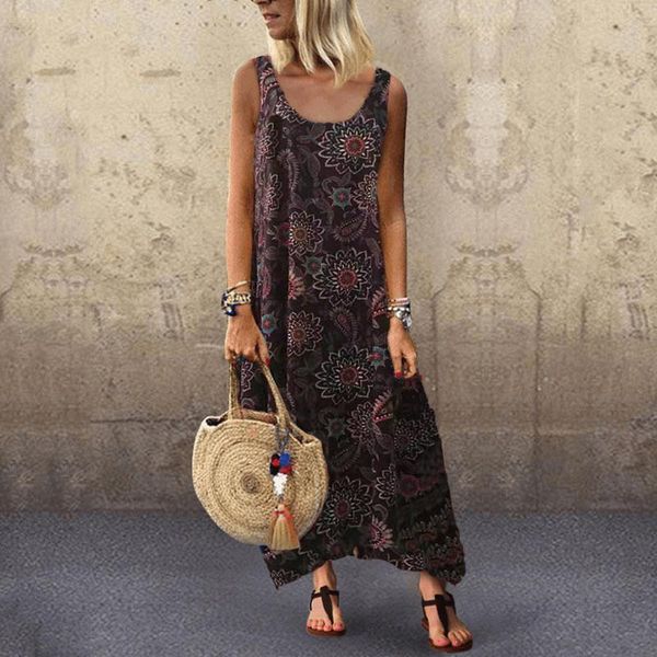 casual dresses long dress fashion women loose sleeveless o-neck irregular print retro maxi dresss plus size elegant women's party, Black;gray
casual dresses long dress fashion women loose sleeveless o-neck irregular print retro maxi dresss plus size elegant women's party, Black;gray