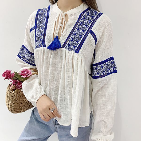 women's jackets long sleeve tassel tunic blouses shirts women hippie cotton floral embroidery autumn blouse casual blusas p7ql, Black;brown
women's jackets long sleeve tassel tunic blouses shirts women hippie cotton floral embroidery autumn blouse casual blusas p7ql, Black;brown